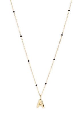 Argento Vivo Initial Pendant Necklace in Gold A at Nordstrom