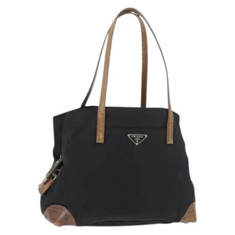 Prada Pre-owned Shoulder Bags, female, Black, Size: ONE SIZE Pre-owned Vintage Tote Bag
