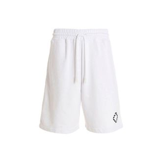 Marcelo Burlon White Cotton Mens Shorts