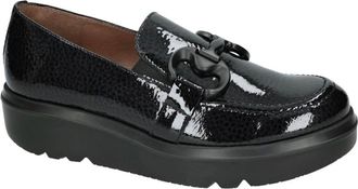 Wonders Schoenen, Dames, Zwart, 38 EU, Leer, A-2821 Caribu Loafer
