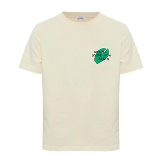 Loewe Cosima von Bonin Katoenen T-shirt - Dames - Tops - Beige - Maat: S Katoen