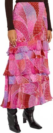 Rixo Preslee Skirt In Ibiza Night Sunset