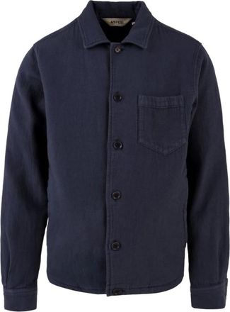 Aspesi Casual overhemd - Heren - Casual Overhemden - Blauw - XL - Overhemden