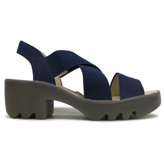 FLY London TAJI502FLY Cupido leather Womens Heels Sandals - Blue - Size:UK 6