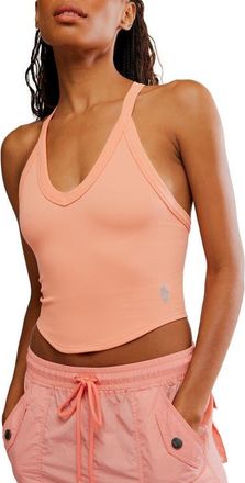 Free People FP Movement All Clear Crop Racerback Tank in Fruit Punch at Nordstrom, Size X-Large