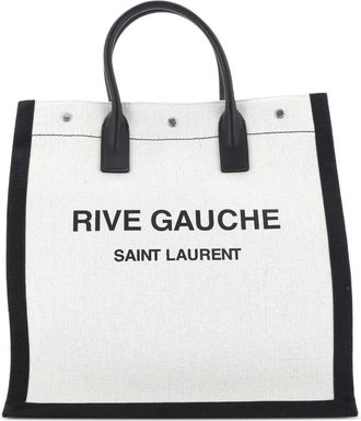 Saint Laurent Rive Gauche Shopper Canvas Tall tote bag - Toni neutri