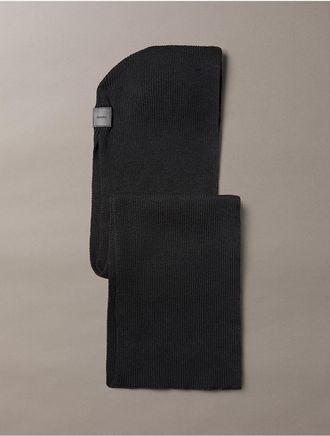 Calvin Klein Hooded Scarf - Black - OS