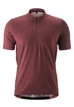 Gonso Radtrikot GONSO Adventure Jersey Halfzip M, Herren, Gr. S, rot (rotbraun), 88% Polyester (recycelt), 12% Elasthan, Rundhals, Trikots Radtrikot, Herren