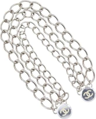 Chanel Pre-owned Belts, female, Gray, Size: ONE SIZE Pre-owned Metal Belt