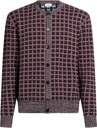 Etro Cardigan con ricamo Pegaso - Rosso