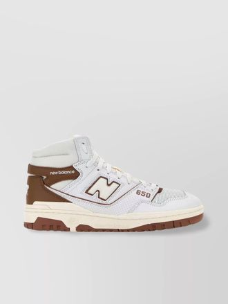 New Balance leather high-top sneakers with perforated silhouette
