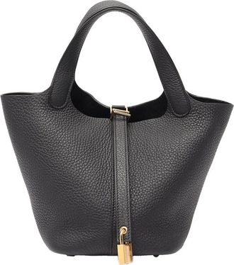 Herm&egrave;s Pre-owned Hermes Clemence Picotin Lock 18 Unisex 7LW20TADWHNFX06R