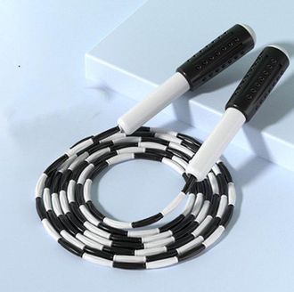 OEM Paquete De 2 Unidades. Experimenta Un Salto Suave Y Ajustable Con La Cuerda Para Saltar Beaded Jump Rope: Asas Irrompibles, Rotaci&oacute;n Sin Enredos