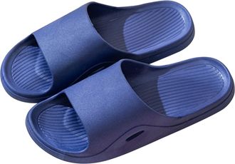 Generic Bathing Slippers Womens Wide Feet Women Men Bathing Shoes Open Toe Bathing Slippers Casual Mules Padded Silent Beach Shoes Non-Slip Bath Mules Comfort