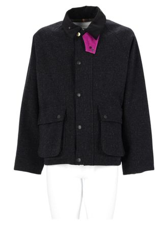 Barbour X Paul Smith Transport Boxy Cropped Wool Jacket
