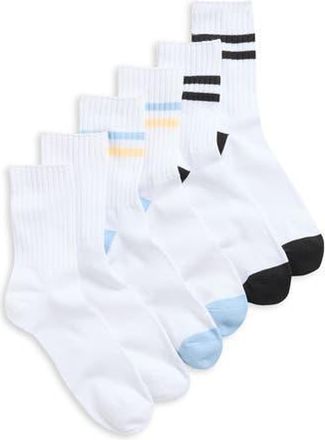 Nordstrom Rack Assorted 3-Pack Crew Socks in White -Oatmeal -Multi at Nordstrom Rack, Size Regular