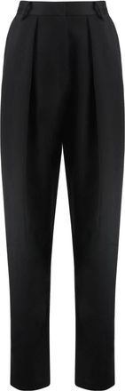 Magda Butrym Wollen Broek - Dames - Slim Fit Broeken - Zwart - S - Wol - Broeken