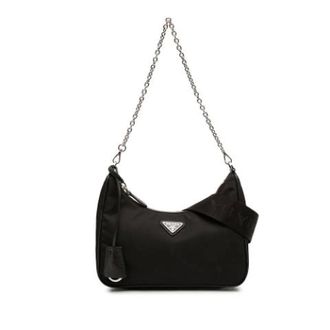 Prada Pre-owned Mini Bags, female, Black, Size: ONE SIZE Pre-owned Re-Edition 2005 Satchel