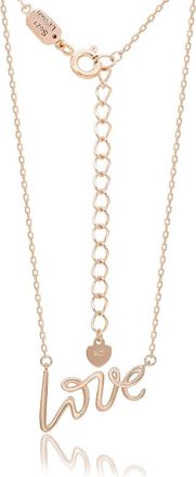 Suzy Levian Rose Sterling Silver LOVE Necklace