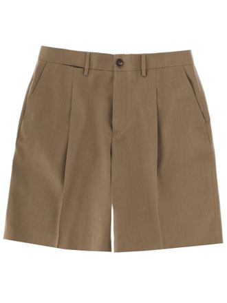 Golden Goose Pleated Tailored Denim Shorts