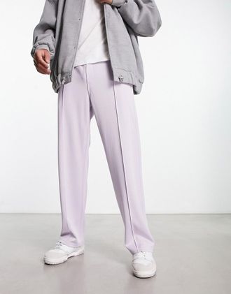 Weekday Ken tracksuit trousers in lilac-Purple