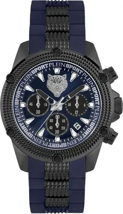 Plein Sport Hurricane Chrono - Heren - Sport - Blauw - Maat: ONE Size Leer