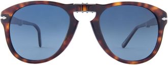Persol Polarized Blue Gradient Pilot Folding Mens Sunglasses PO0714 24S3 54
