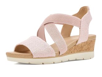 Dr. Scholls Just Cute Womens Wedge Shoes Blush Pink : 6.5 M, Canvas