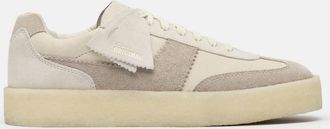 Clarks Mens Tor 80 Lace Up Trainers in White Suede - Size UK 10.5
