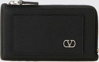 Valentino Garavani Portacarte VLogo in pelle di vitello a grana