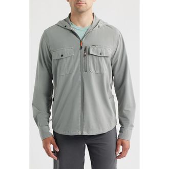 Dark Seas Albright UV Hooded Fishing Shirt in Grey at Nordstrom, Size Medium