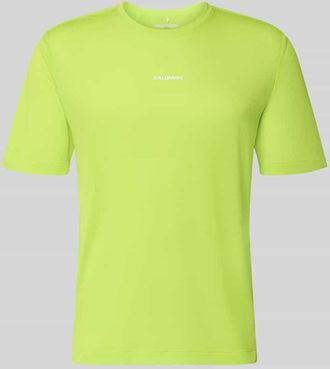 Salomon Funktionsshirt mit Rundhalsausschnitt und Logo in Neon Gelb, Gr&ouml;&szlig;e XXL