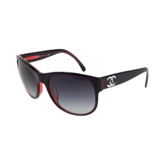 Chanel Pre-owned Accessories, female, Red, Size: ONE SIZE Pre-owned Plastic Sunglasses