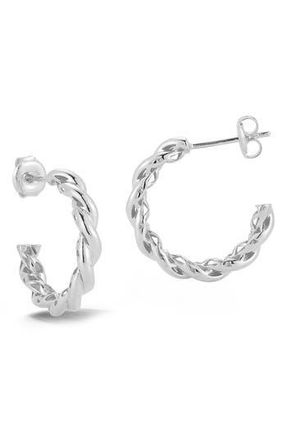 Glaze Jewelry Twisted Hoop Earrings in Silver at Nordstrom Rack