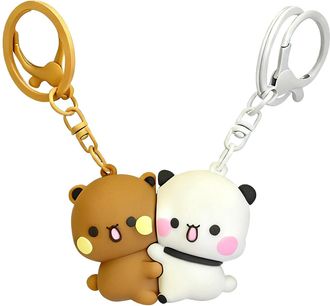 Generic 2 Pack Cute Magnetic Matching Couple Keychains - Romantic Valentines Day Gift for Boyfriend, Girlfriend, Women | Couples Key Ring Set