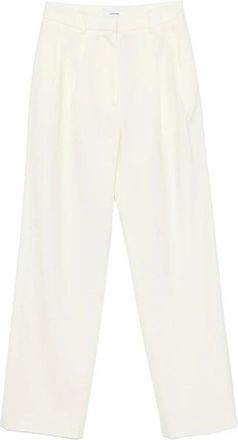 Lardini Straight Broeken - Dames - Wijde Broeken - Wit - XL - Broeken