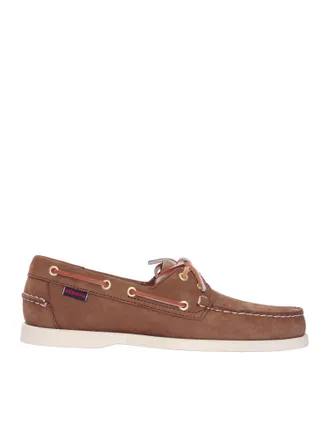 Sebago Brown Portland Nubuck Leather Moccasins