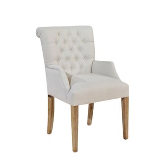 Robin des Bois Sill&oacute;n de mesa acolchado estilo contempor&aacute;neo en hevea y cord&oacute;n