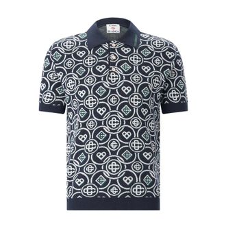 Casablanca Monogram Polo Shirt - Heren - Polos - Veelkleurig - XL - Katoen - Tops