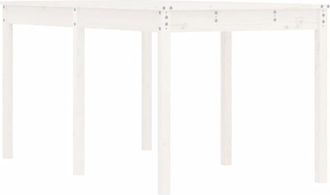 vidaXL Garden Table White 159.5x82.5x76 cm Solid Wood Pine Vidaxl