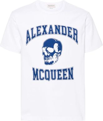 Alexander McQueen logo-print T-shirt - men - Cotton - M - White