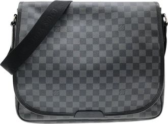 Louis Vuitton Dark Gray Graphite Gray Coated Canvas Shoulder Bag (Pre-Owned)