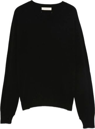 Twin-Set Maglione girocollo in lana e cashmere - Nero