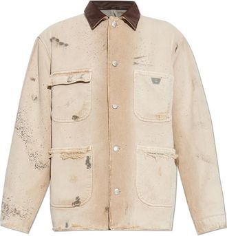 Misbhv Marfa Twill Werkjas - Heren - Spijkerjassen - Beige - XS - Katoen - Jassen