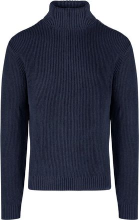 Bomboogie Maglione a collo alto a coste - - Knitwear - Uomo - Blu - L