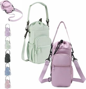 Generic Water Bottle Shoulder Bag - The Ultimate Outdoor Companion, Water Bottle Bag Crossbody with Strap for Camping, Travel (2pcs-B)