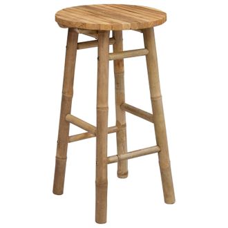 vidaXL Taburete De Jard&iacute;n Natural &Oslash; 38 X 68 Cm Bamb&uacute; Vidaxl