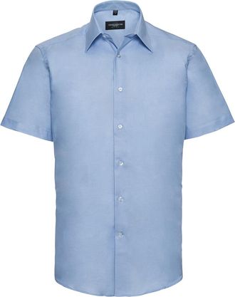 Russell Athletic Russell Collection Heren Oxford Easy-Care Tailored Shirt (Oxford Blauw)