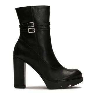 Kazar Schoenen, Dames, Zwart, 41 EU, Leer, Zwarte laarzen op een paal