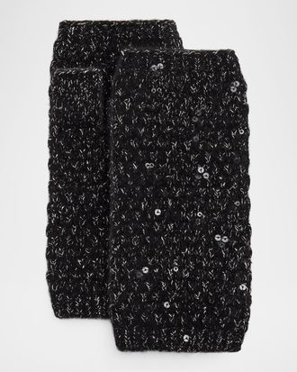 Carolyn Rowan Metallic Cashmere Fingerless Gloves
